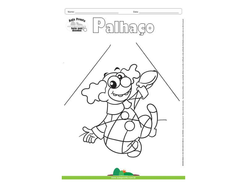 Desenho para Colorir – Fantasia - Palhaço