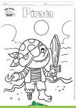 Desenho para Colorir – Fantasia - Pirata