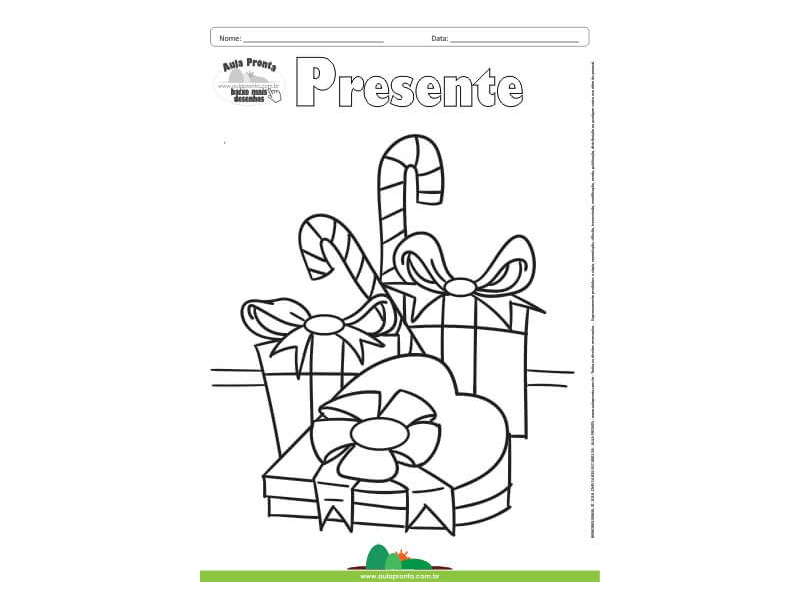 Desenho para Colorir – Fantasia - Presente