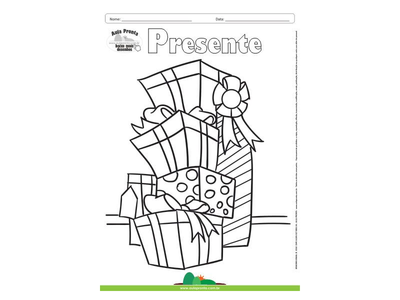 Desenho para Colorir – Fantasia - Presente