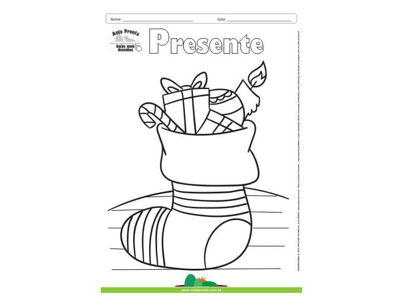 Desenho para Colorir – Fantasia - Presente