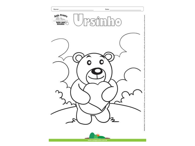 Desenho para Colorir – Fantasia - Ursinho