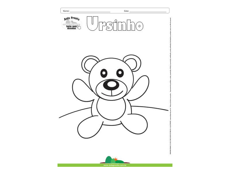 Desenho para Colorir – Fantasia - Ursinho