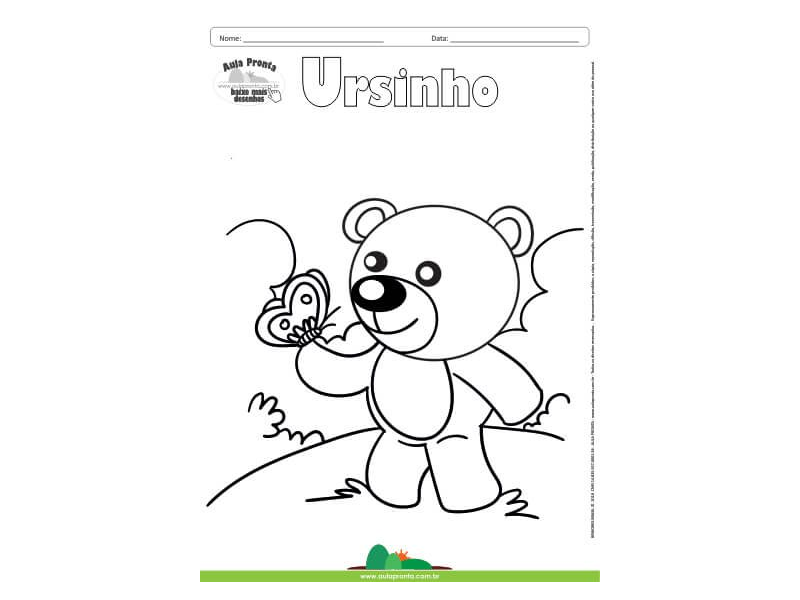 Desenho para Colorir – Fantasia - Ursinho