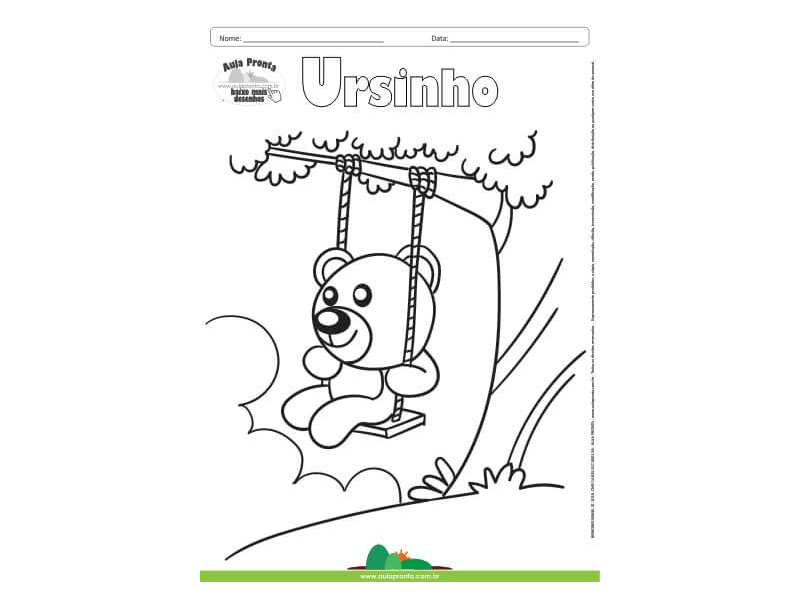 Desenho para Colorir – Fantasia - Ursinho