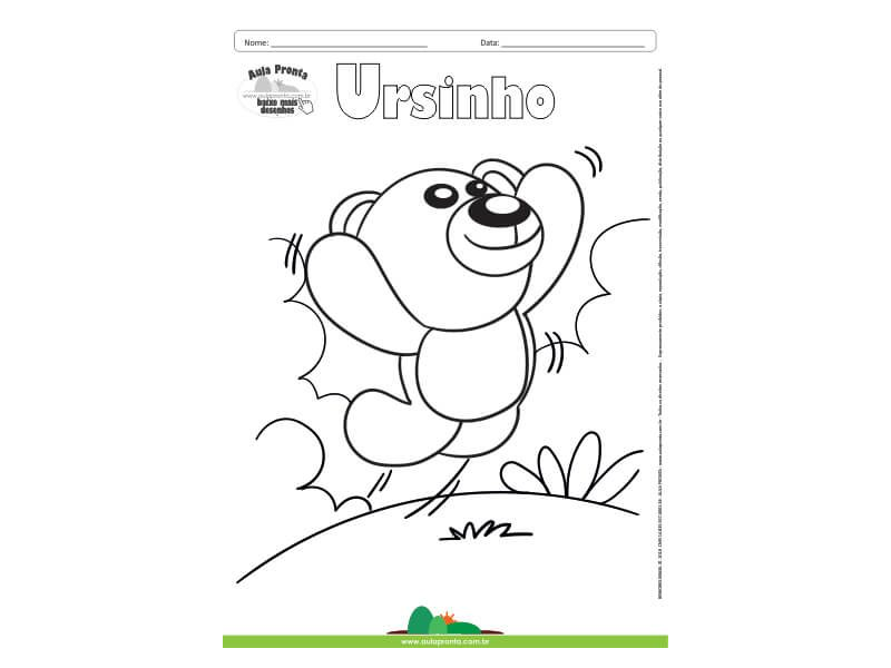 Desenho para Colorir – Fantasia - Ursinho