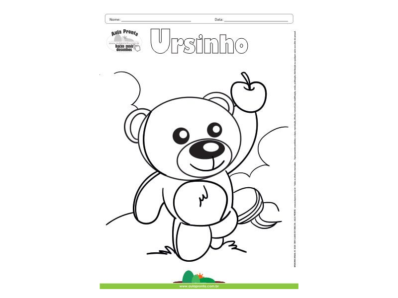 Desenho para Colorir – Fantasia - Ursinho