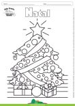 Desenho para Colorir – Feriado - Natal - Árvore de Natal