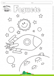 Desenhos para Colorir – Foguete