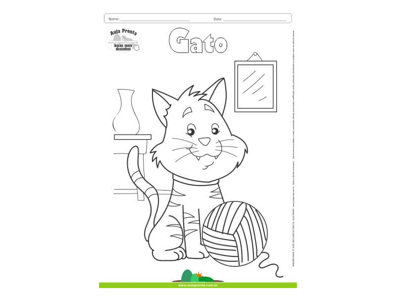 Desenho de Gato para Colorir - Colorir.com