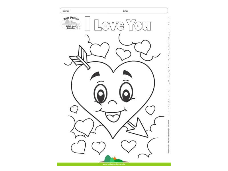 Desenhos para Colorir – I Love You