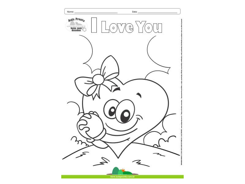 Desenhos para Colorir – I Love You