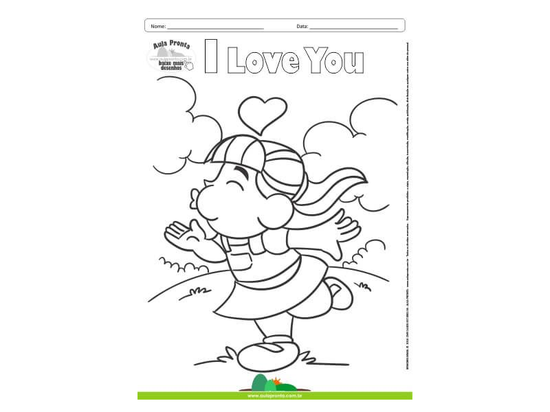 Desenhos para Colorir – I Love You