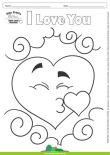 Desenhos para Colorir – I Love You Coração