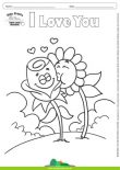 Desenhos para Colorir – I Love You Flores