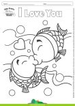 Desenhos para Colorir – I Love You Peixes