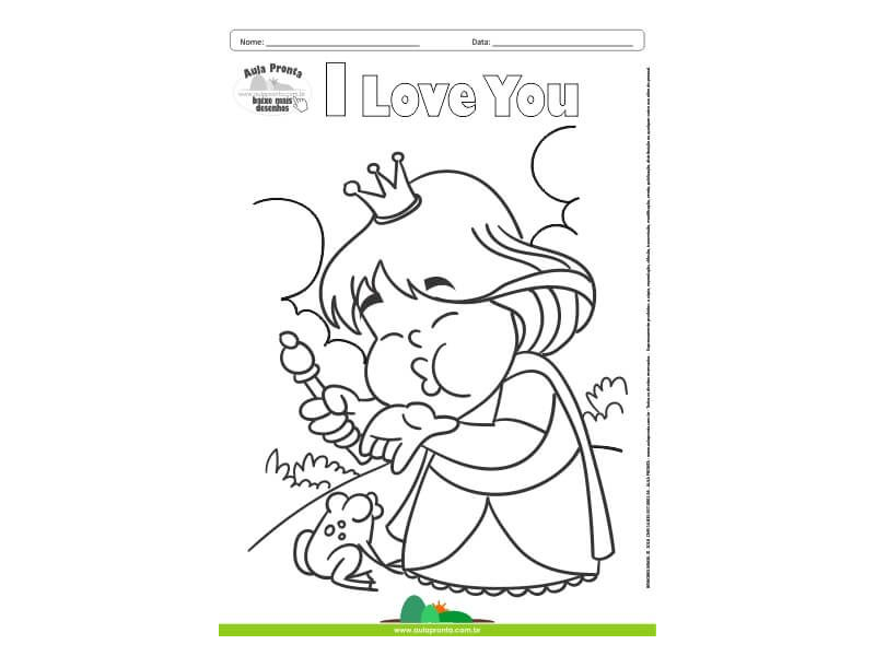 Desenhos para Colorir – I Love You