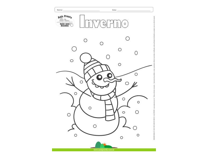 Desenho para Colorir – Inverno