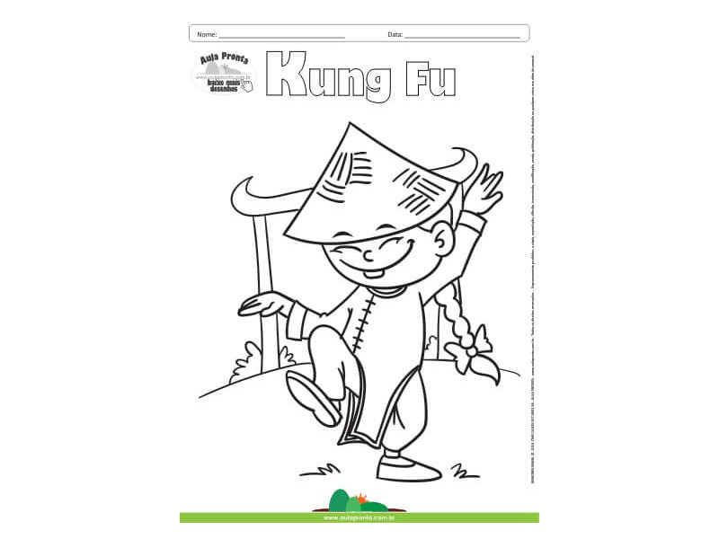 Desenho para Colorir – Kung Fu