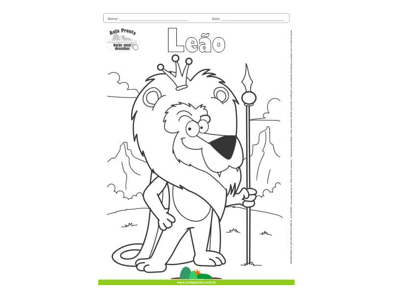 Desenhos para Colorir – Leão