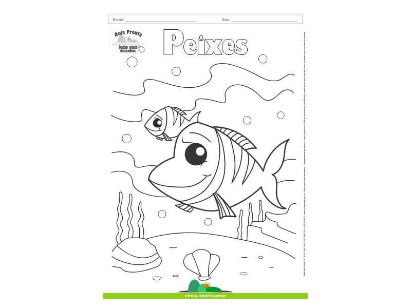 Desenhos para Colorir – Peixes