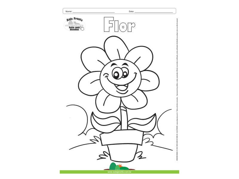 Desenho para Colorir – Flor
