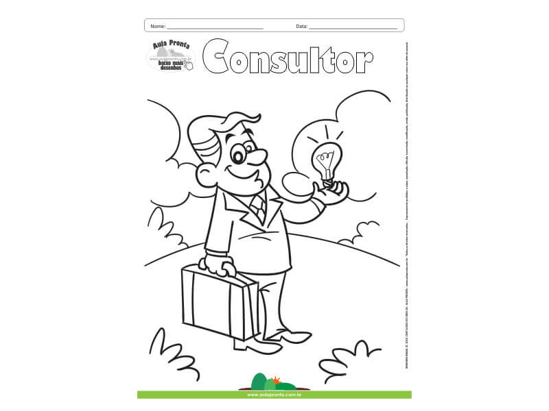 Desenho para Colorir – Profissão Consultor