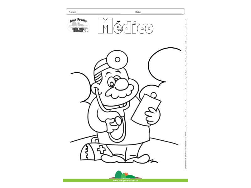 Desenho de Médica para Colorir - Colorir.com