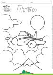 Desenho para Colorir – Transporte Avião