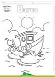 Desenho para Colorir – Transporte Barco