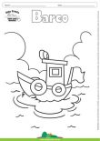 Desenho para Colorir – Transporte Barco