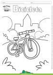 Desenho para Colorir – Transporte Bicicleta