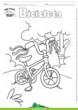 Desenho para Colorir – Transporte Bicicleta