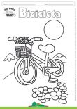 Desenho para Colorir – Transporte Bicicleta