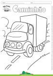 Desenho para Colorir – Transporte Caminhão