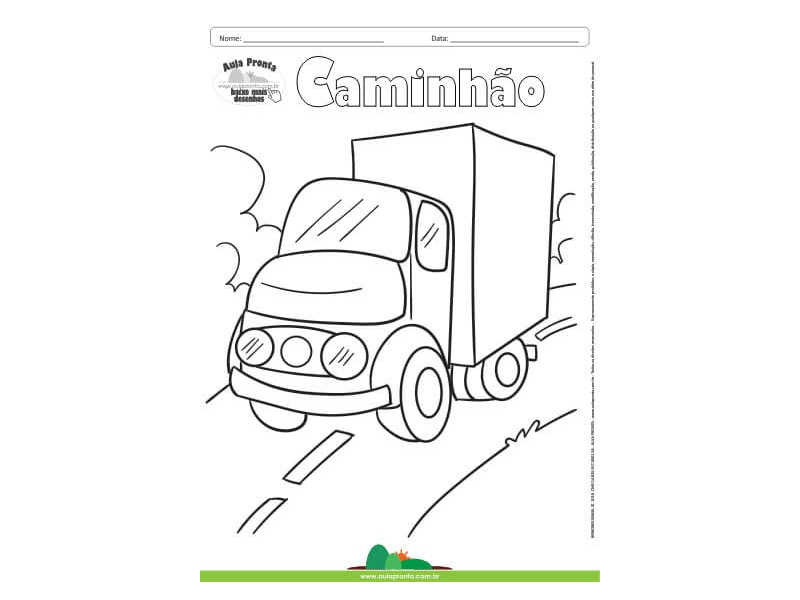 Desenho de Caminhão de transporte para colorir