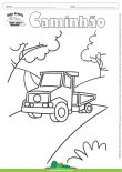 Desenho para Colorir – Transporte Caminhão