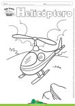 Desenho para Colorir – Transporte Helicóptero