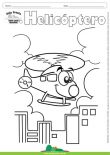 Desenho para Colorir – Transporte Helicóptero