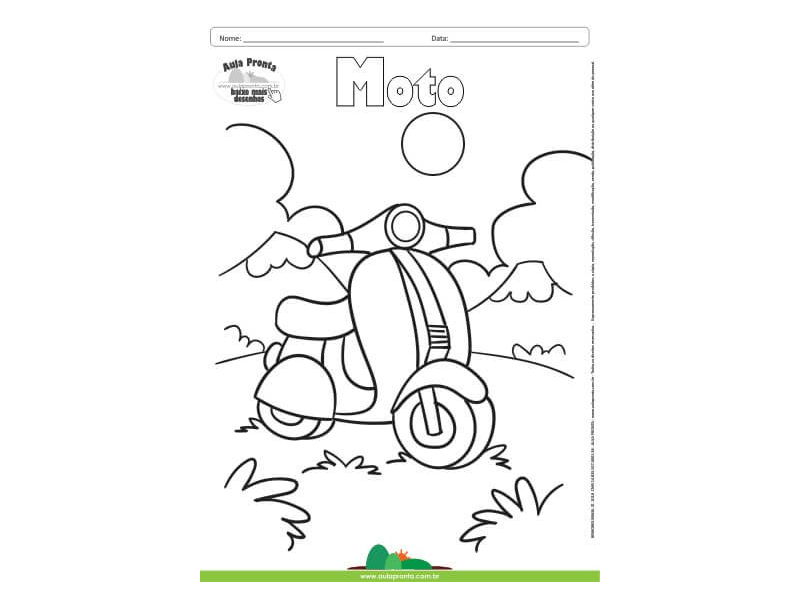 Desenhos para Colorir - Motos 1 - Desenhos Para Colorir