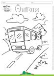 Desenho para Colorir – Transporte Ônibus