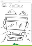 Desenho para Colorir – Transporte Ônibus