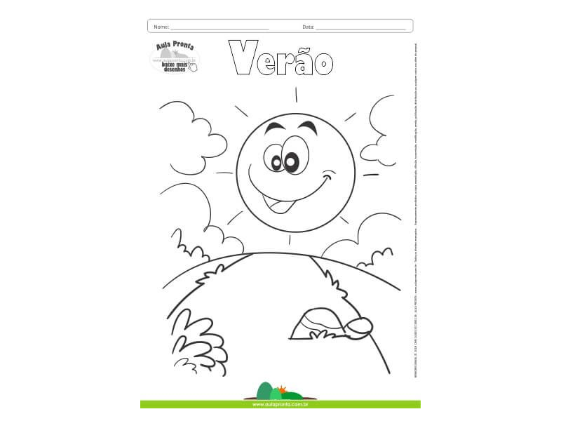 Desenho para Colorir – Verão