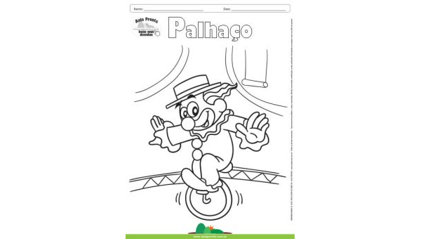 Desenho para Colorir – Fantasia - Palhaço