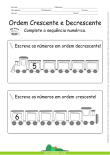 Ordem Crescente e Decrescente - Complete a sequência numérica