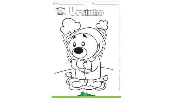 Desenho para Colorir – Fantasia - Ursinho