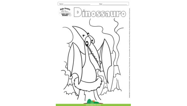 Desenho para Colorir – Animais - Dinossauro