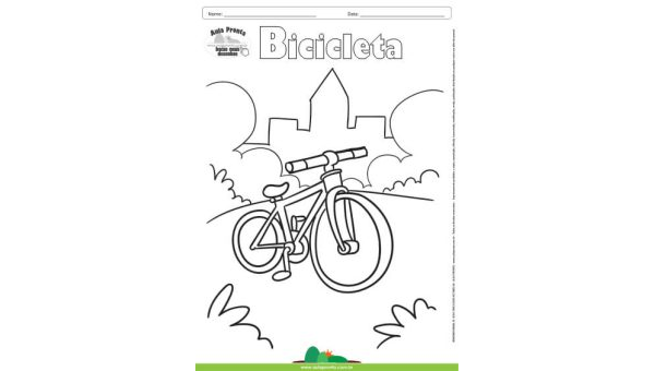 Desenho para Colorir – Transporte Bicicleta