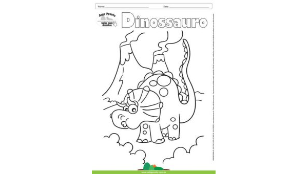 Desenho para Colorir – Animais - Dinossauro