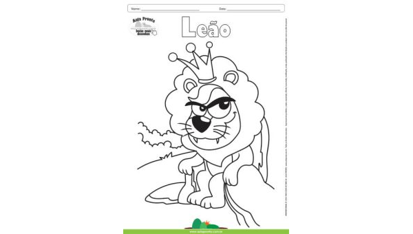 Desenho para Colorir – Animais - Leão